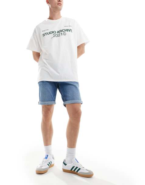 Tommy Jeans - Scanton - Pantaloncini di jeans slim lavaggio medio - view 1
