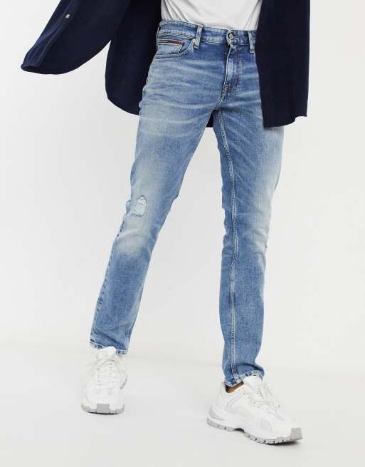 Tommy hilfiger distressed jeans sales