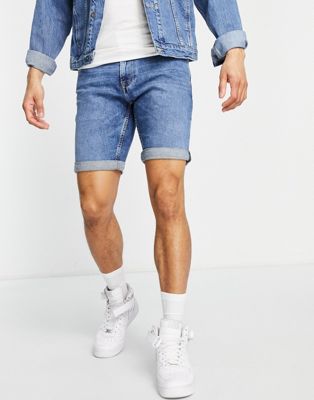 Tommy Jeans Scanton slim fit denim shorts in mid wash