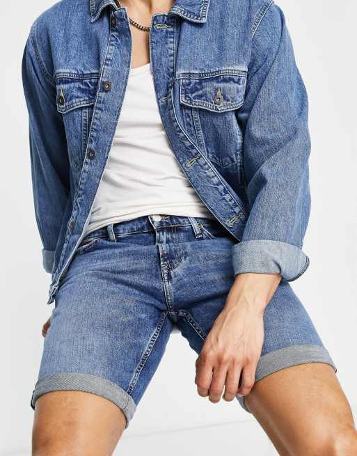 Tommy Jeans Scanton slim fit denim shorts in mid wash, 4 of 4