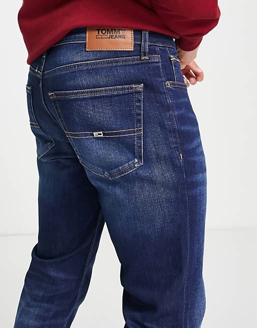 dark Tommy fit slim jeans in ASOS Scanton wash | Jeans