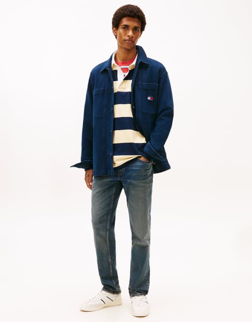 Tommy Jeans – Scanton – Slim-Fit-Jeans in Dunkelblau mit Fade-Effekt