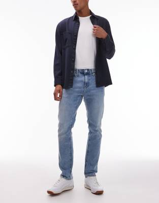 Tommy Jeans scanton slim jeans in light wash-Blue