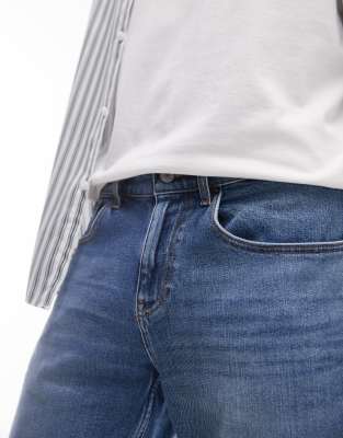 Tommy Jeans Scanton Slim Turn Up Denim Shorts In Blue