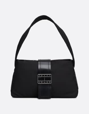 Tommy Jeans - Schultertasche in Schwarz mit Logo