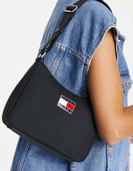 Tommy Jeans – Schultertasche in Schwarz
