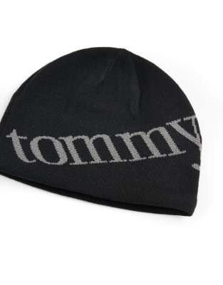 Tommy Jeans Script Beanie In Black