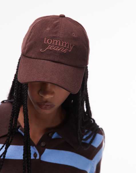 Tommy Jeans script logo cap in chocolate brown - view 1