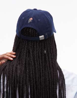 Tommy Jeans Script Logo Cap In Blue