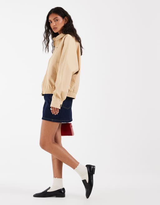 Tommy Jeans script logo coach jacket in beige, 3 of 4