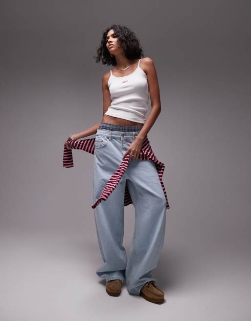 Tommy Jeans script logo strappy singlet in white, 2 of 4