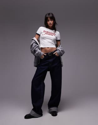 TOMMY JEANS SCRIPT RINGER T-SHIRT 
