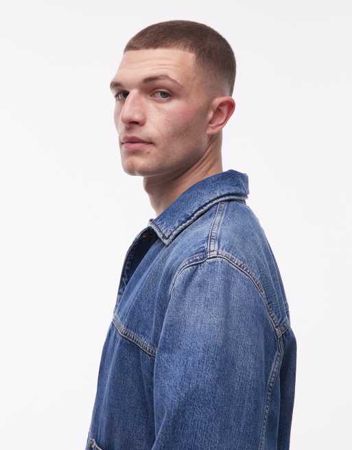 Tommy Jeans - Selvedge - Veste en jean à pinces - Délavage foncé, 5 de 5