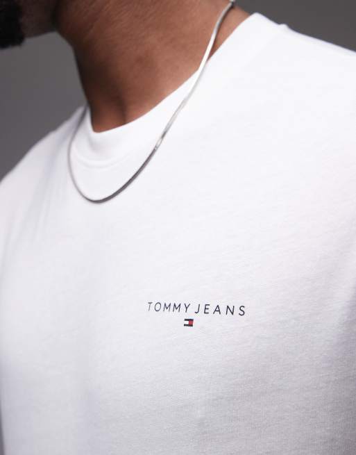 Tommy Jeans - Set van 2 T-shirts met lineair logo in zwart en wit, 4 van 4