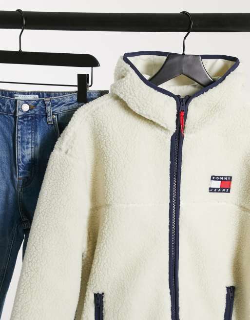 Tommy jeans 2025 hooded sherpa parka