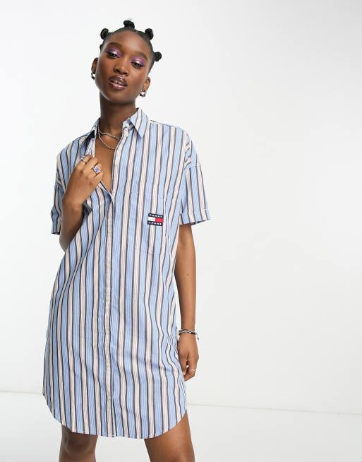 Oversized striped store t shirt dress