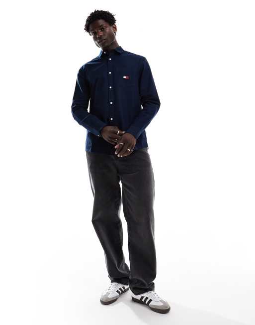 ■ ■ Jeans バック フラッグ back flag シャツ Tommy Jeans shirt with back flag in navy | ASOS