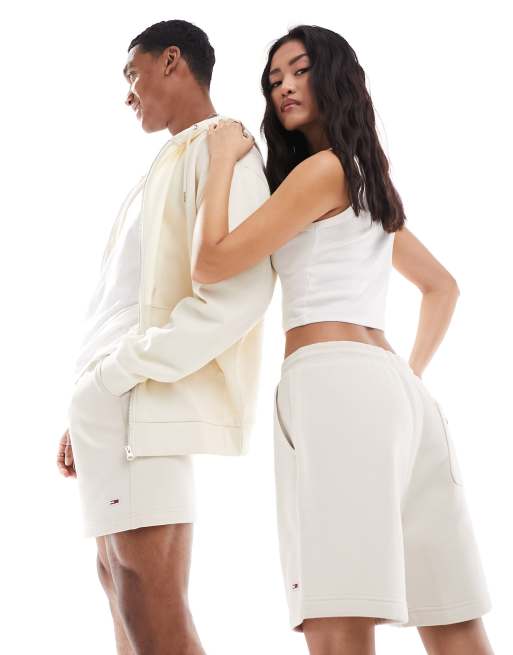 Tommy Jeans - Short en jersey unisexe - Blanc cassé, 4 de 5