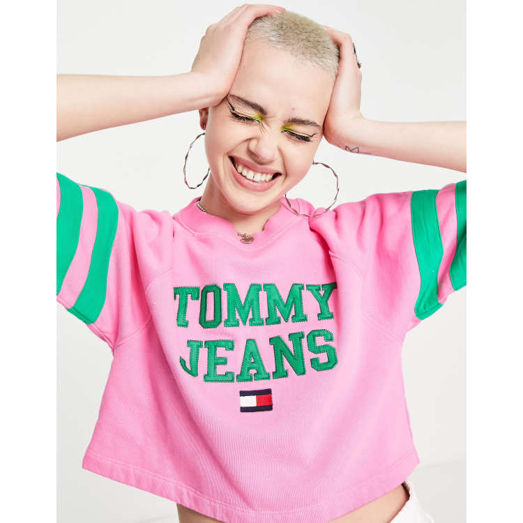 Tommy hot sale pink sweatshirt