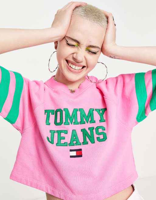 Pink tommy shop jeans