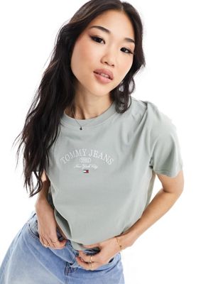 Tommy Jeans short sleeve t-shirt in grey - ASOS Price Checker