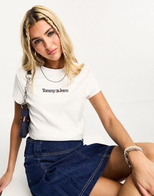 Tommy Jeans short sleeve t-shirt in white - ASOS Price Checker