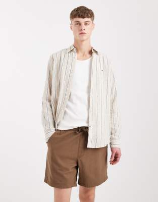 Shorts aus Leinenmix in Braun-Brown Brown 46