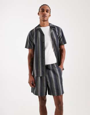 Tommy Jeans shorts co-ord in black stripe