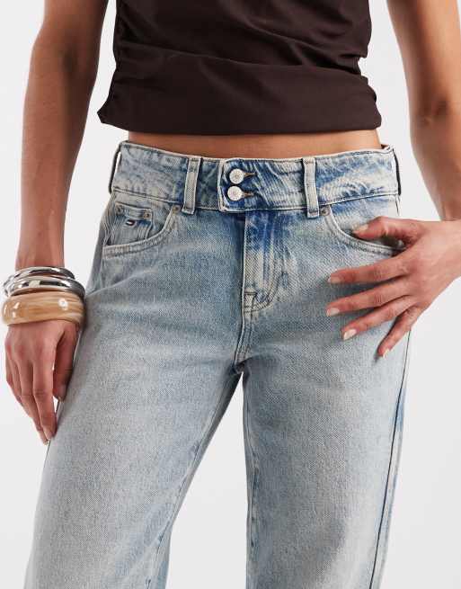 Tommy Jeans - Sia - Jeans bootcut a vita bassa lavaggio blu chiaro, 5 di 5