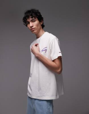 Tommy Jeans Signature Backprint T-shirt In White