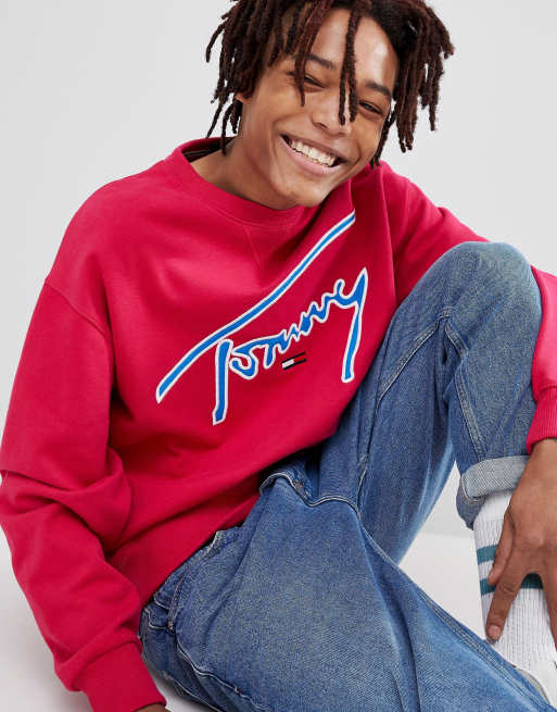 Tommy Jeans Signature Capsule logo front sweatshirt relaxed fit in