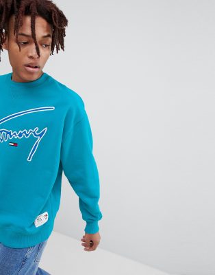 tommy jeans signature hoodie sweatshirt