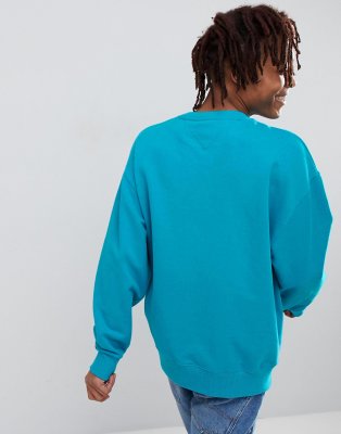 turquoise blue sweatshirt