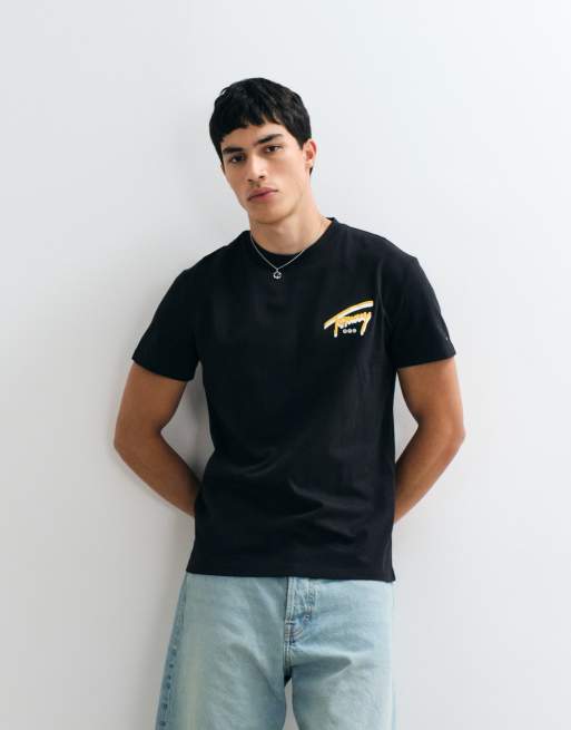 Tommy Jeans Signature logo back graphic t-shirt in black, 5 of 5