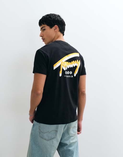 Tommy Jeans signature logo T-shirt in black, 4 of 5