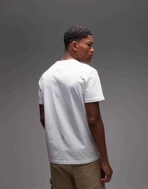 Tommy Jeans signature logo t-shirt in white and yellow, 2 of 4
