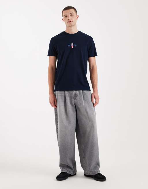 Tommy Jeans Signature sign block t-shirt in navy, 2 of 5