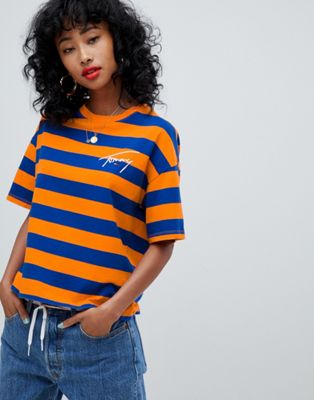 Tommy Jeans Signature Stripe Tee | ASOS
