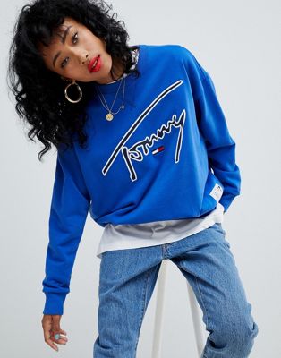 tommy jeans signature crew sweat