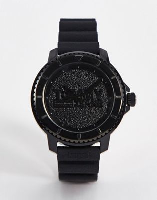 Tommy Jeans silicone watch in black 1792001