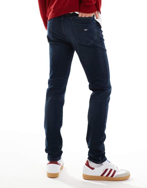 Tommy Jeans Simon Faded Skinny Black Jeans in Blue