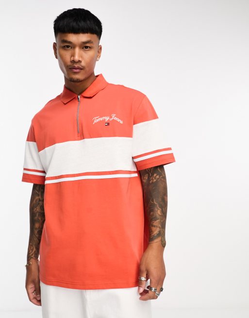 Tommy jeans colorblock rugby outlet shirt