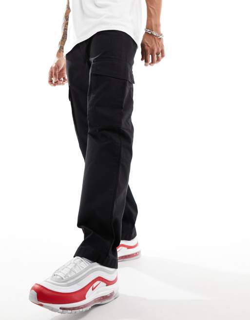 Tommy Jeans skater cargo canvas pants in black