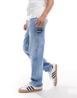 Tommy Jeans Skater Carpenter Jeans In Light Wash-blue