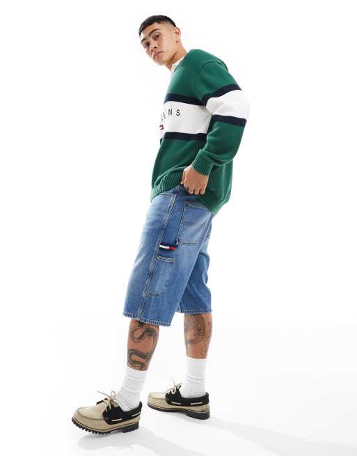 Tommy Jeans – Skater-Carpenter-Shorts aus Denim in mittlerer Waschung