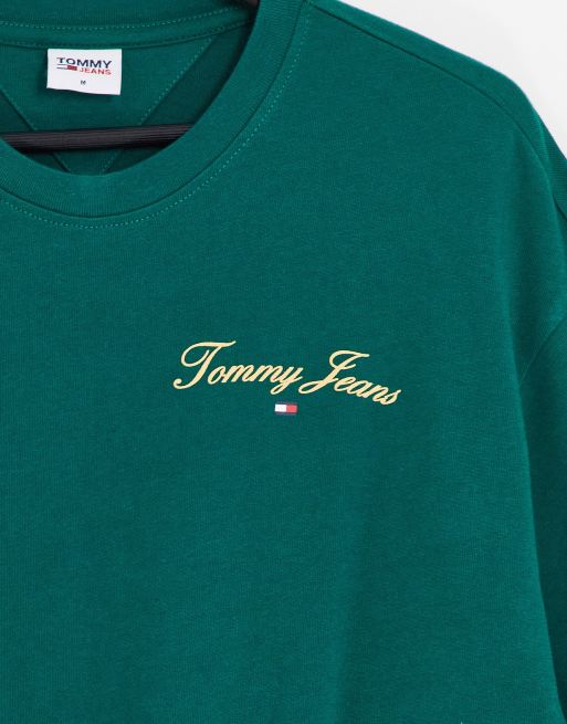 Tommy jeans green clearance shirt