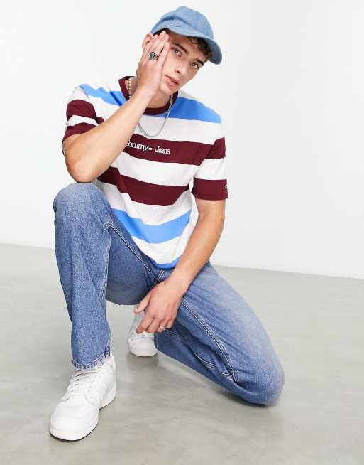 Tommy jeans collegiate store stripe tee