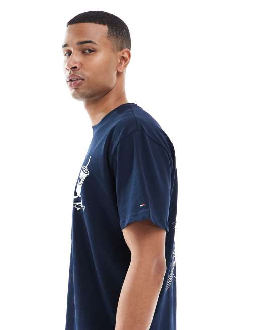 Tommy Jeans skater graphic T-shirt in navy, 4 of 5