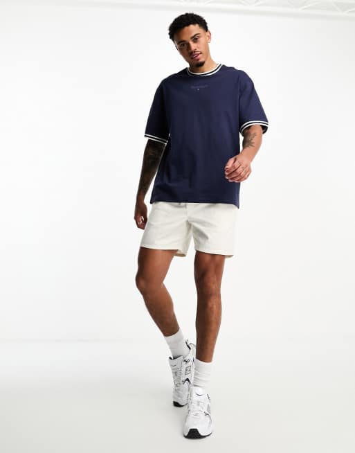 Tommy Jeans skater rib detail t-shirt in blue, 3 of 4