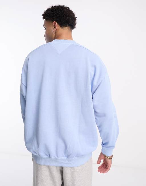 Tommy Jeans – Skater Timeless – Blå sweatshirt med rund halsringning, 2 av 4